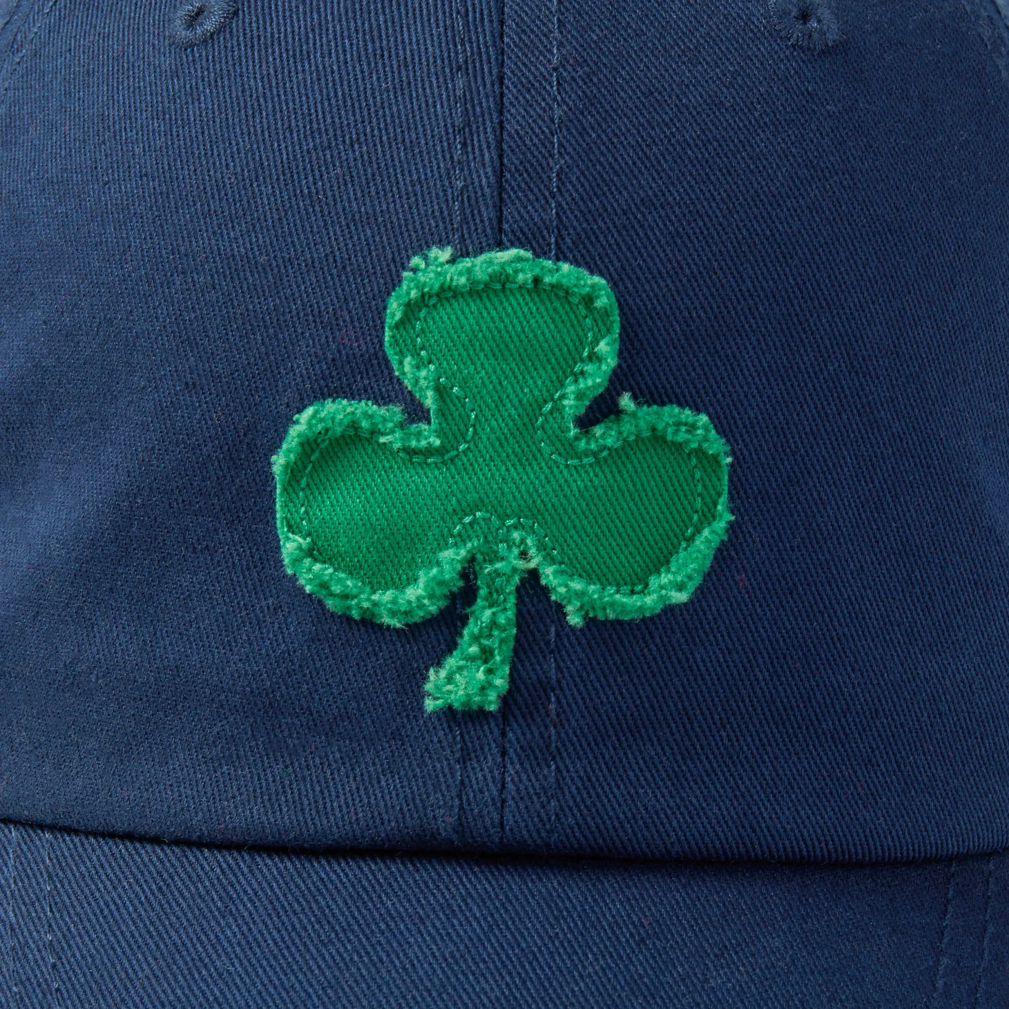 Adult Unisex Applique Shamrock Tattered Chill Cap Life is Good