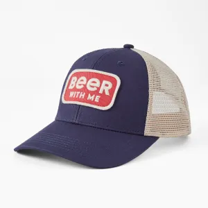 Adult Unisex Beer With Me Patch Trucker Life is Good