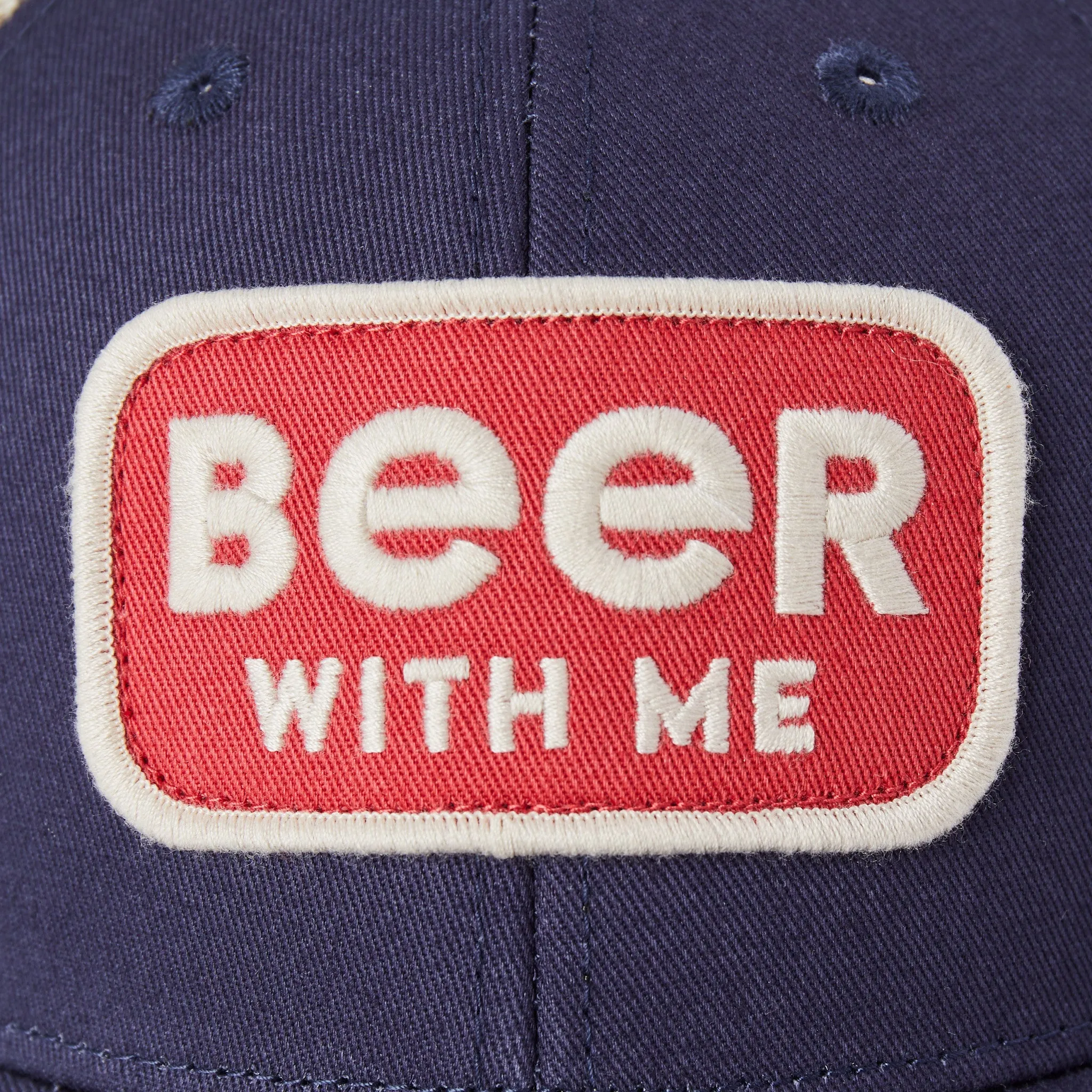 Adult Unisex Beer With Me Patch Trucker Life is Good
