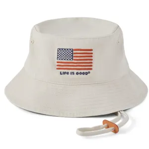 Adult Unisex Big Flag Bucket Hat Life is Good