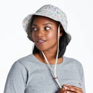 Adult Unisex Botanical Butterfly Pattern Bucket Hat Life is Good