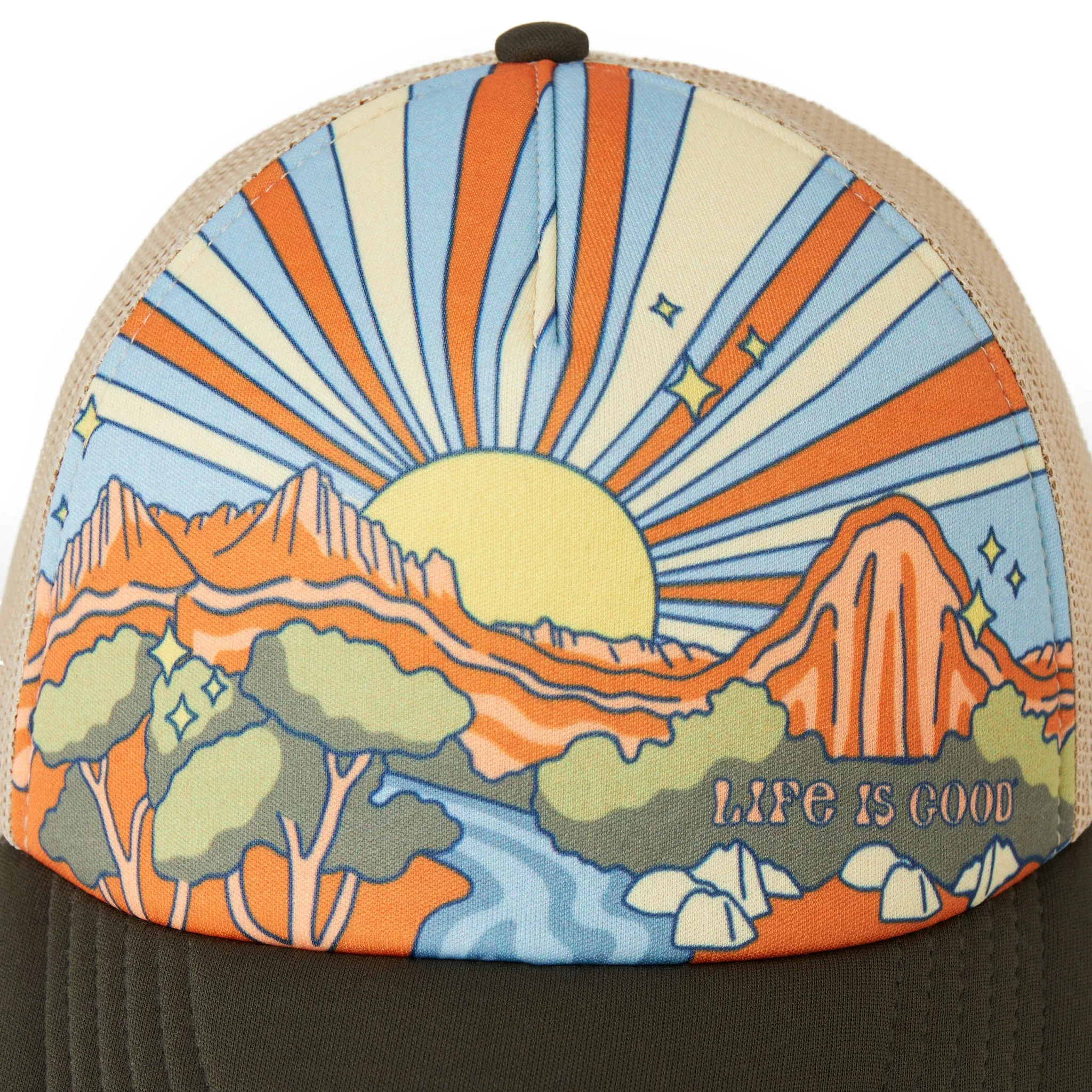 Adult Unisex Canyon Scene Trucker Hat Life is Good