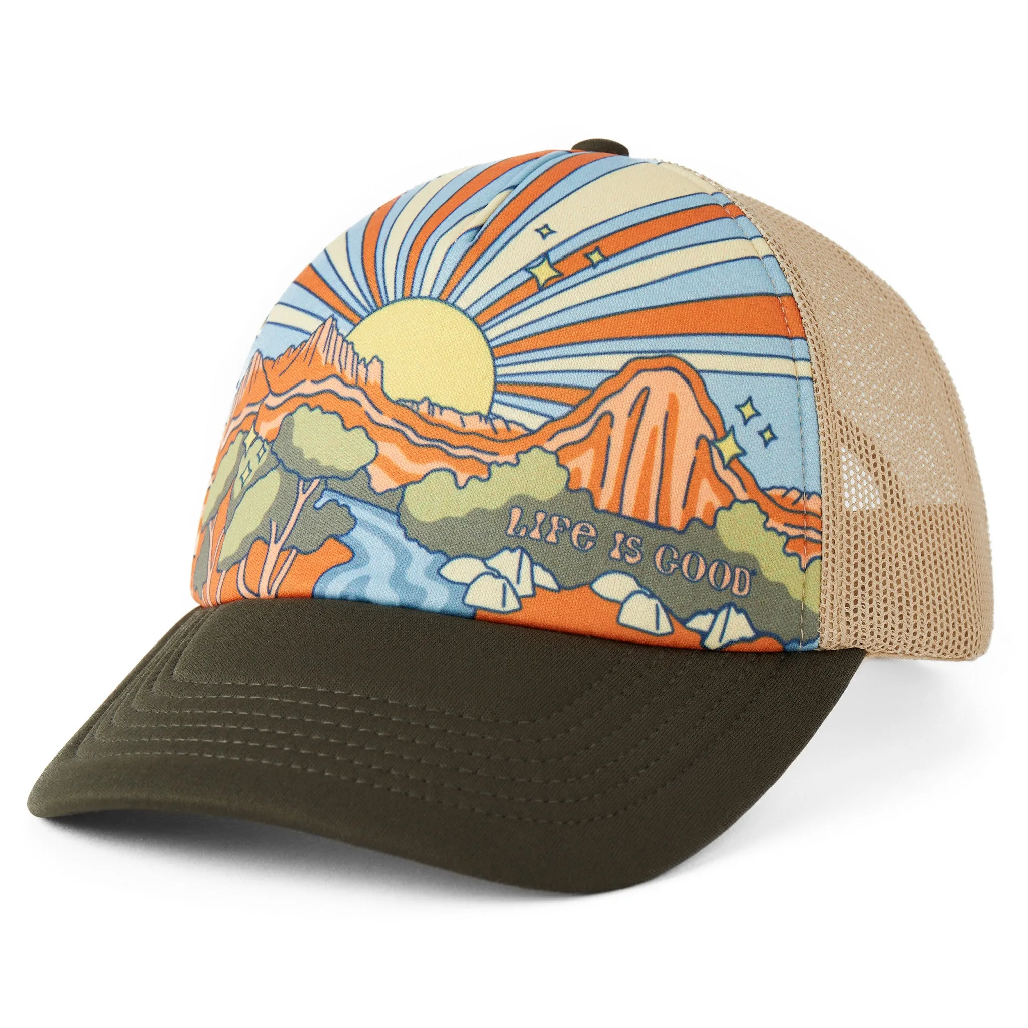 Adult Unisex Canyon Scene Trucker Hat Life is Good
