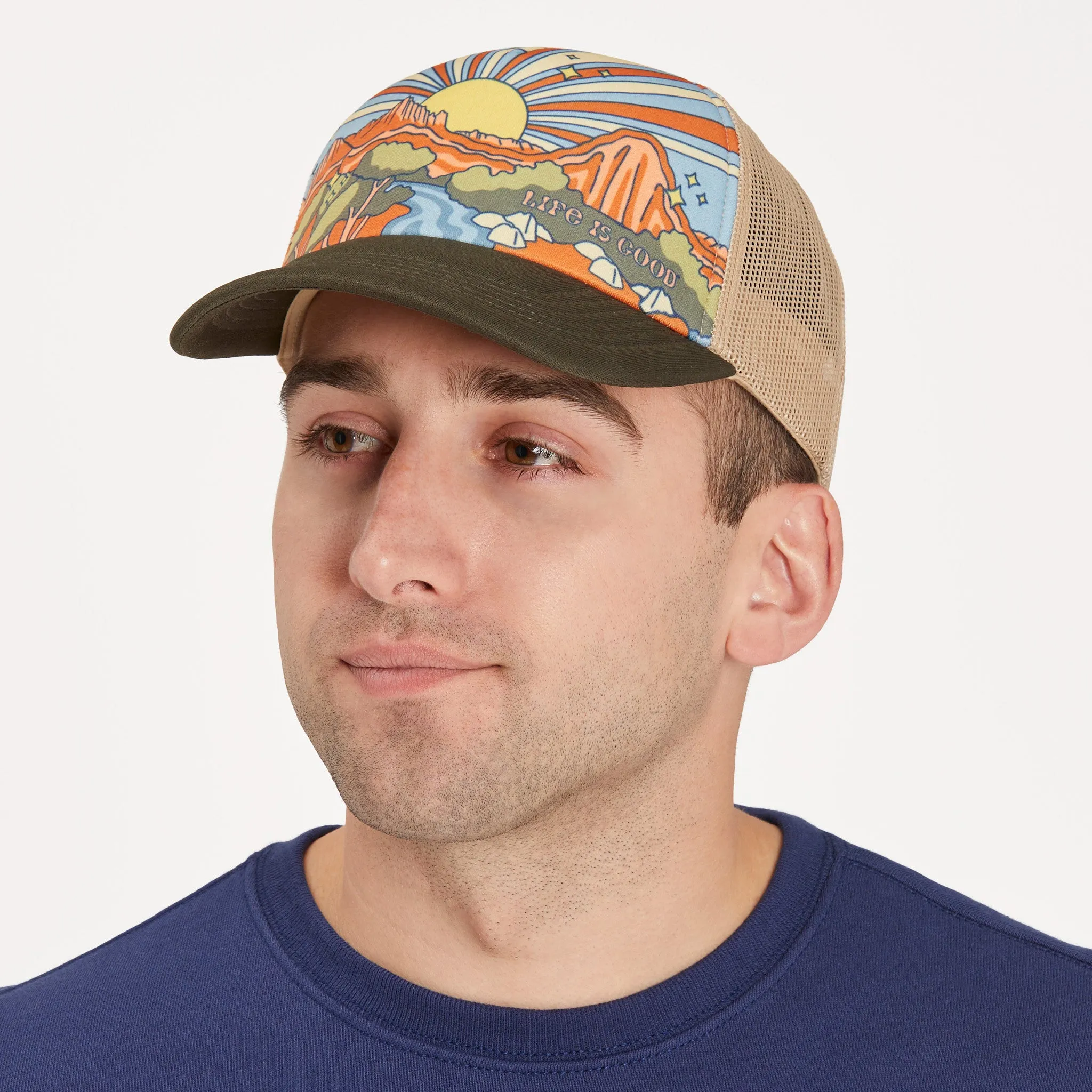 Adult Unisex Canyon Scene Trucker Hat Life is Good