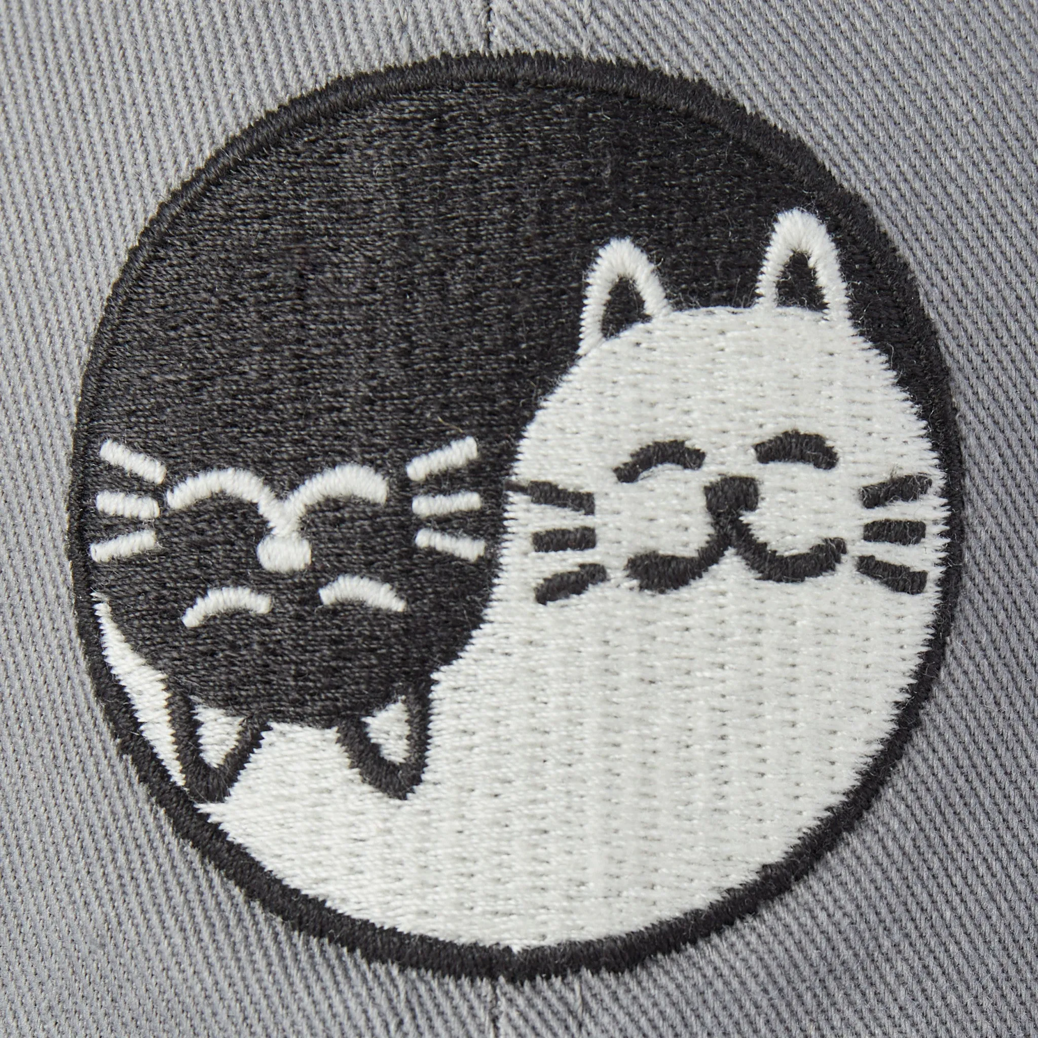 Adult Unisex Cat Yin and Yang Chill Cap Life is Good