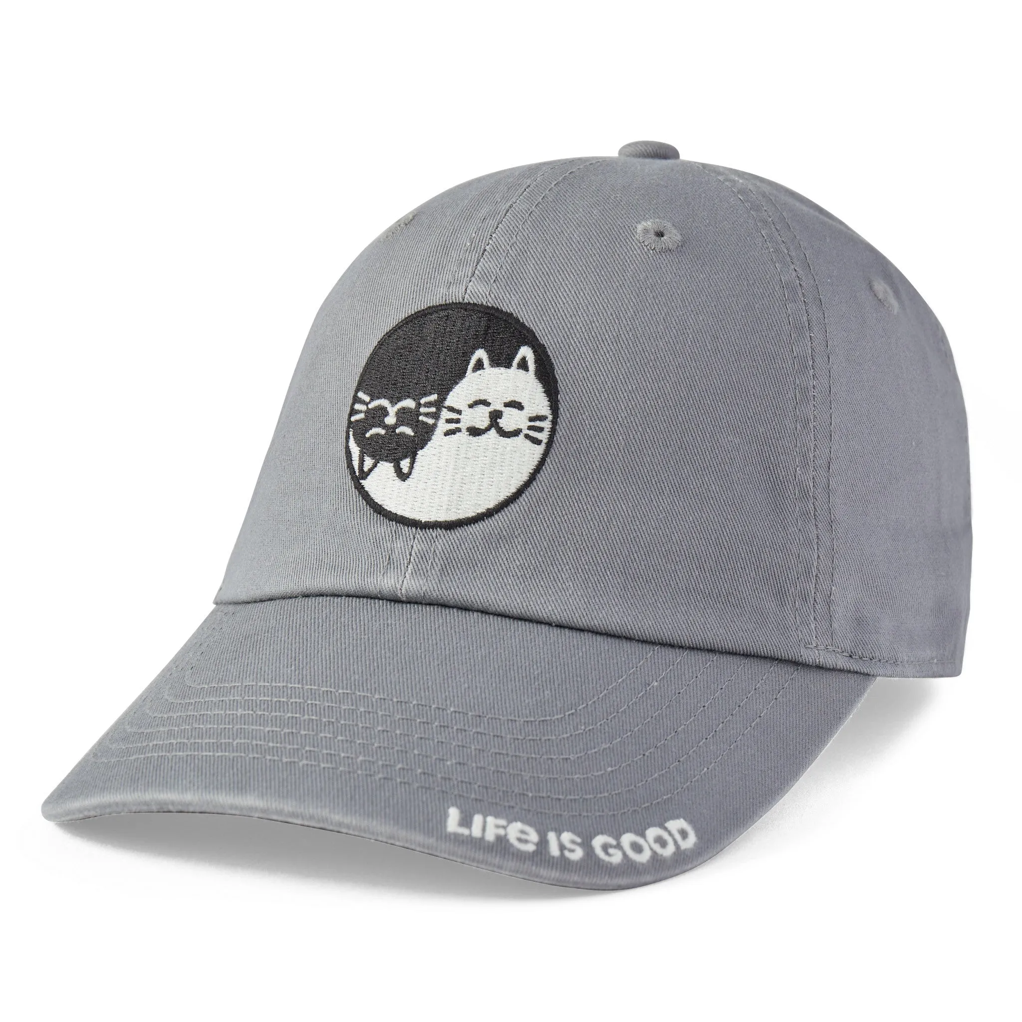 Adult Unisex Cat Yin and Yang Chill Cap Life is Good