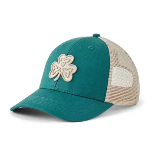 Adult Unisex Clean Celtic Clover Trucker Life is Good