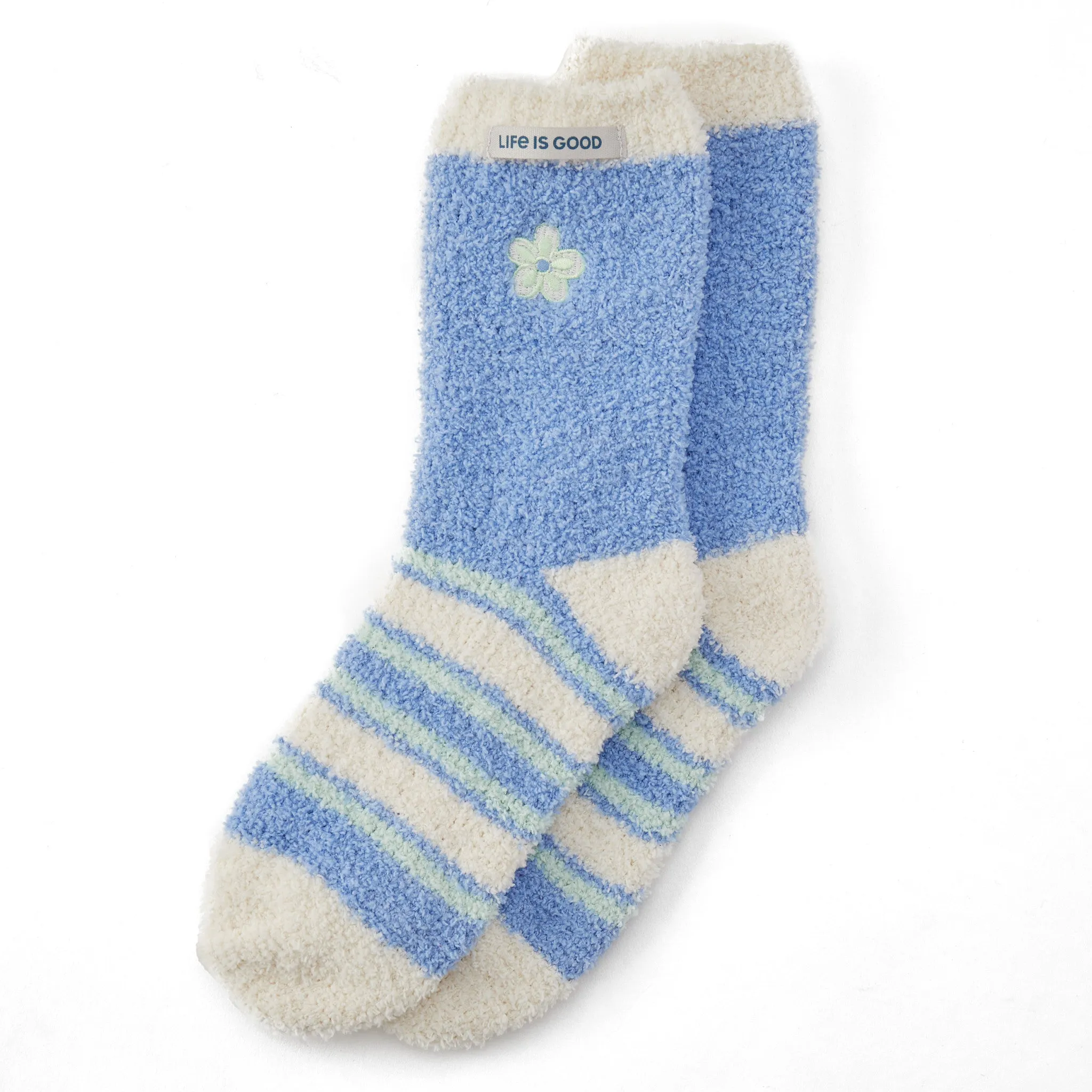Adult Unisex Cornflower Blue  Snuggle Sock Life is Good