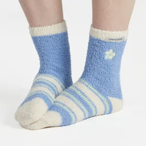 Adult Unisex Cornflower Blue  Snuggle Sock Life is Good