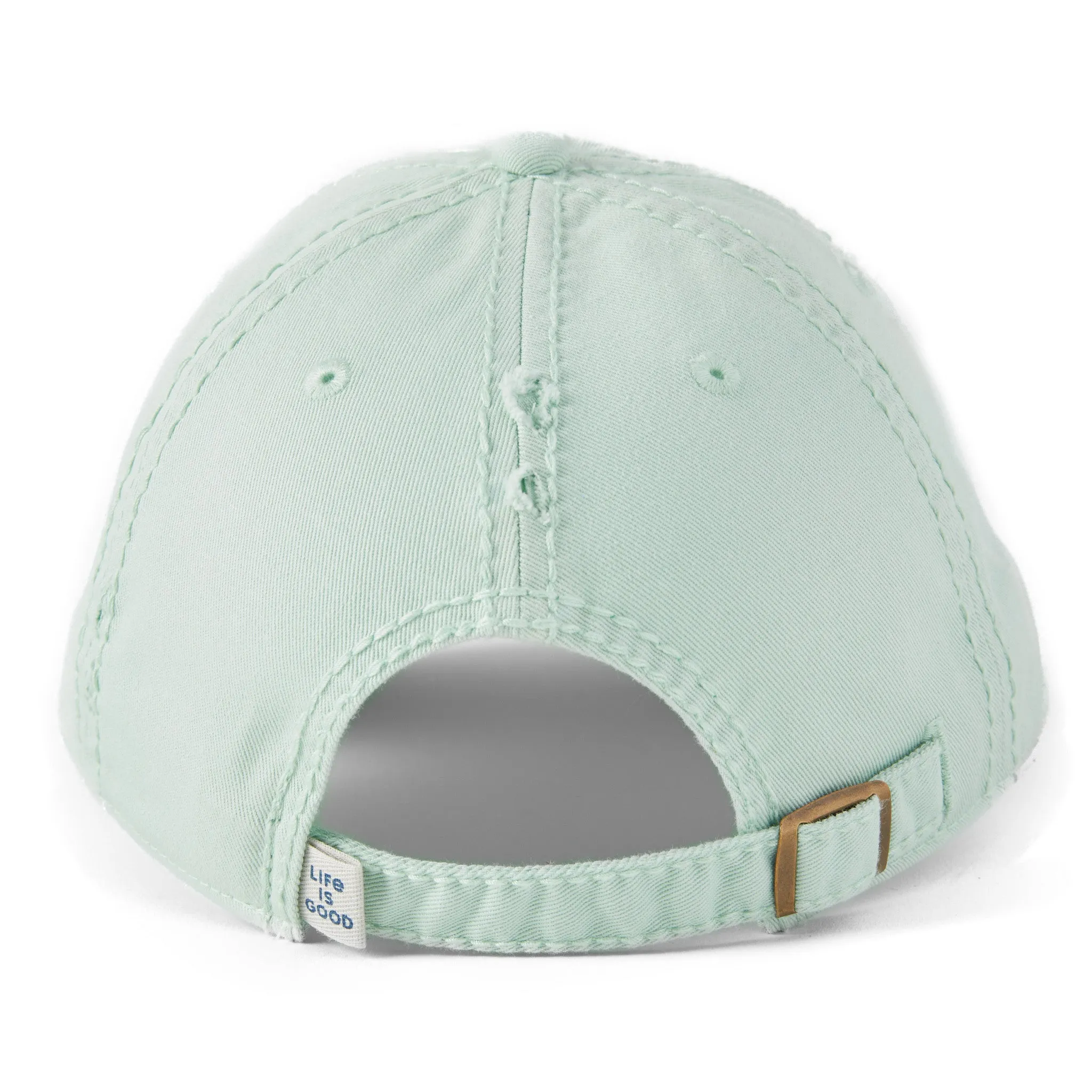 Adult Unisex Daisy Flip Flops Sunwashed Chill Cap Life is Good