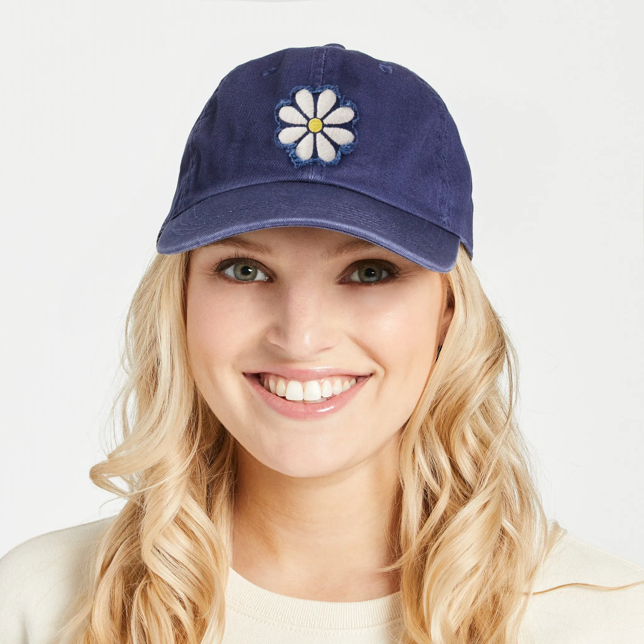 Adult Unisex Daisy Tattered Chill Cap Life is Good