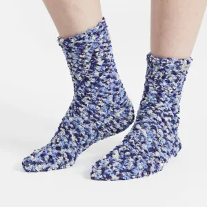 Adult Unisex Darkest Blue  PomPoms Sock Life is Good