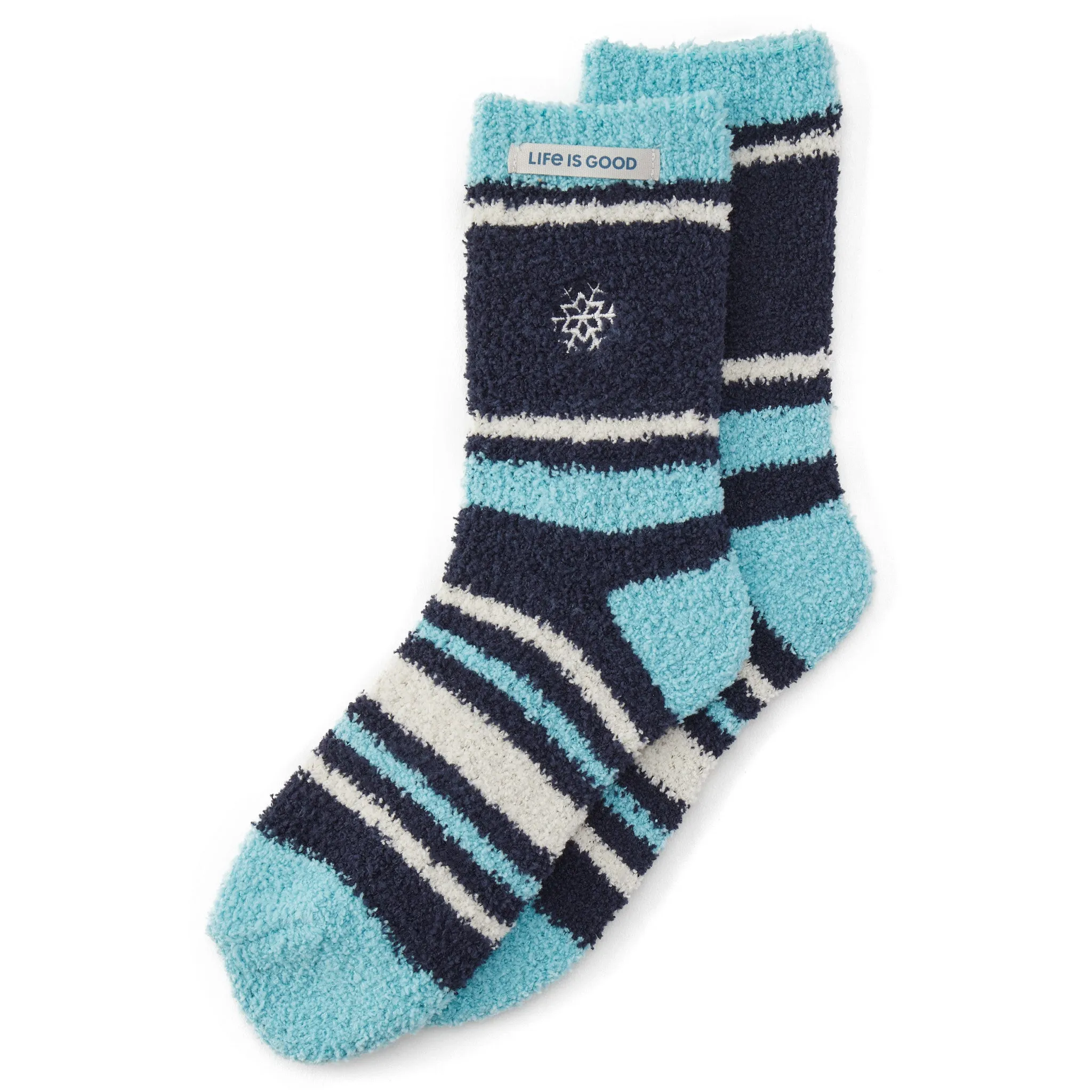 Adult Unisex Darkest Blue  Snuggle Sock Life is Good