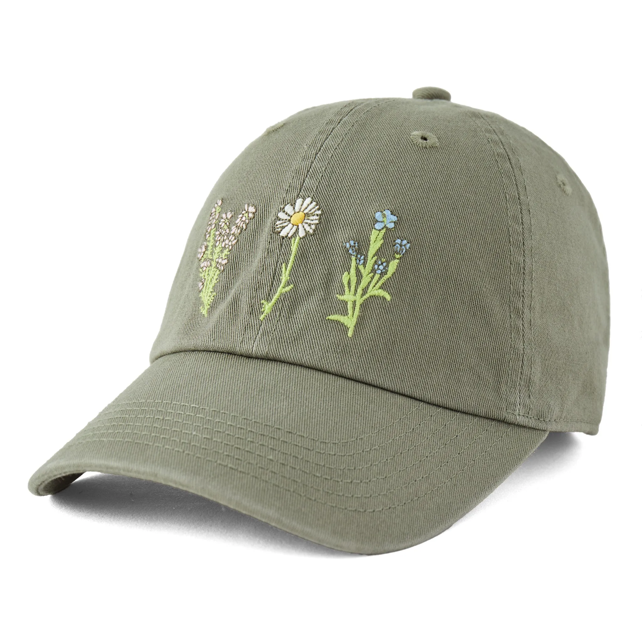 Adult Unisex Detailed Wildflowers Chill Cap Life is Good