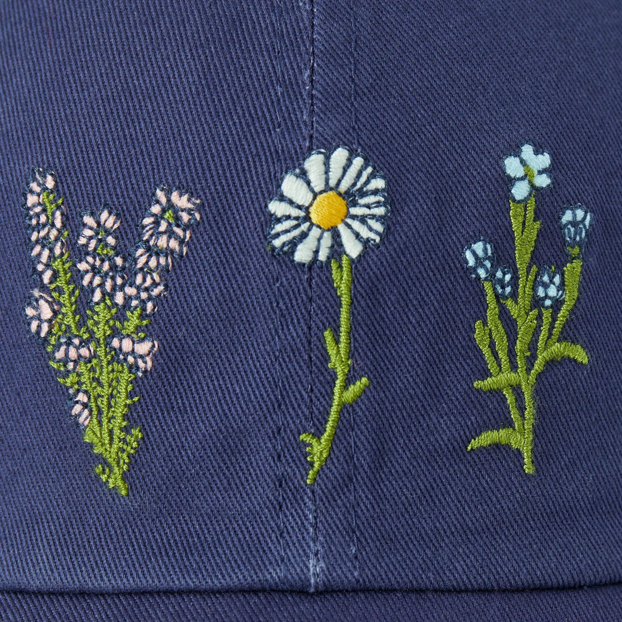 Adult Unisex Detailed Wildflowers Chill Cap Life is Good