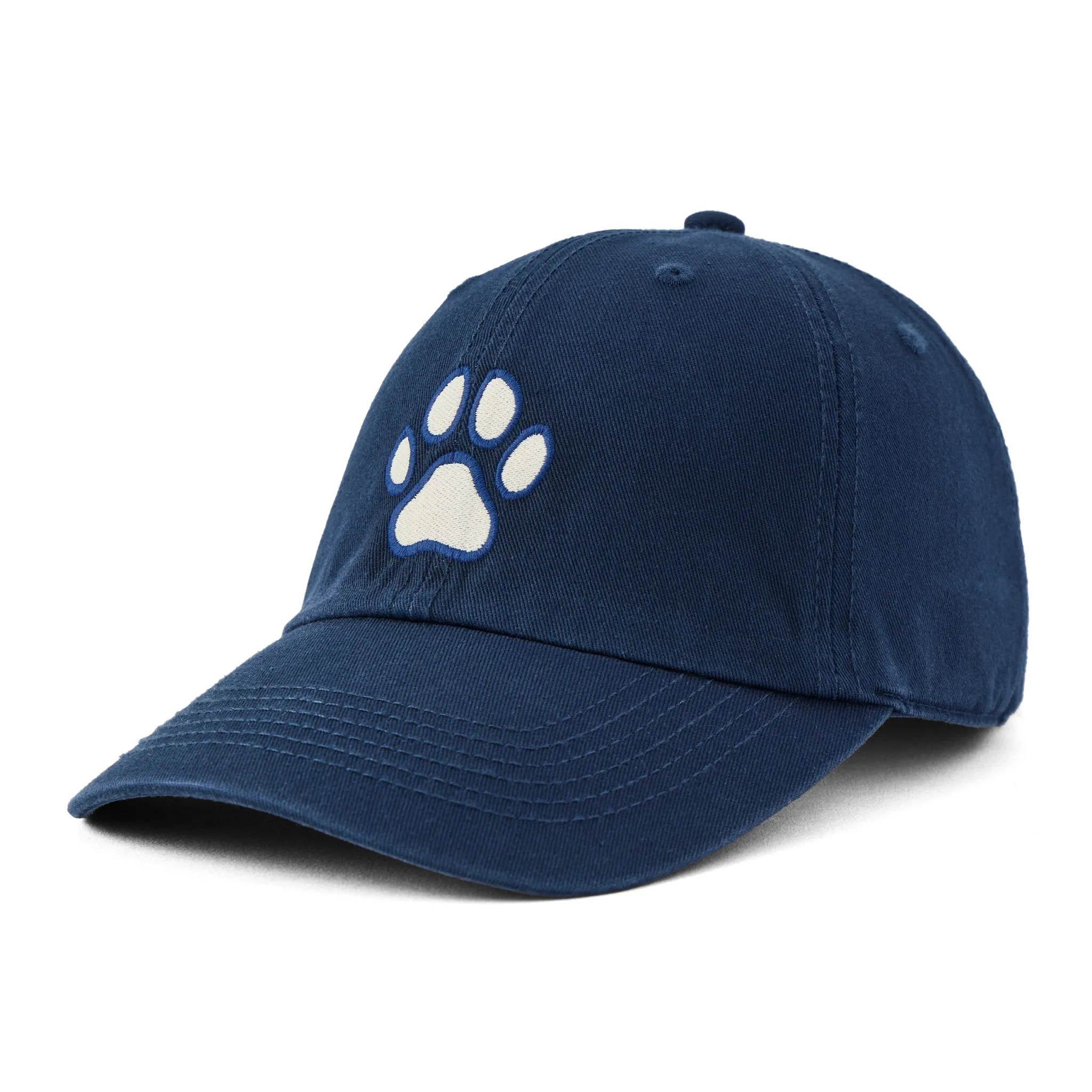 Adult Unisex Embroidered Paw Chill Cap Life is Good