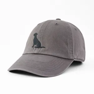 Adult Unisex Embroidered Sitting Dog Chill Cap Life is Good