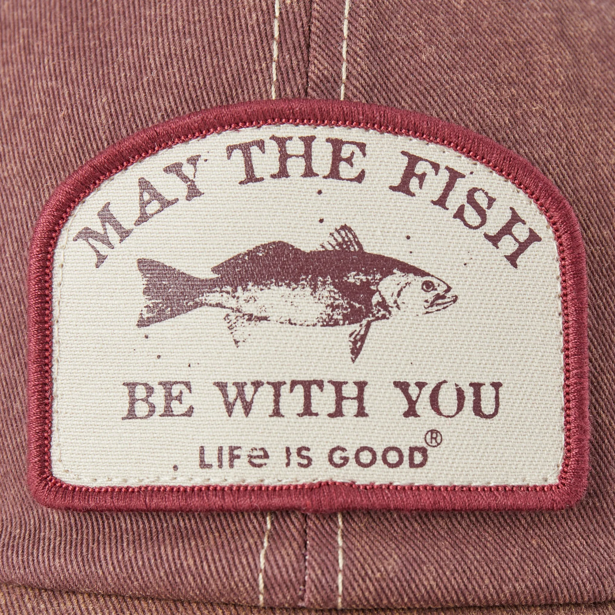 Adult Unisex Fish be With You Old Favorite Mesh Back Cap Life is Good