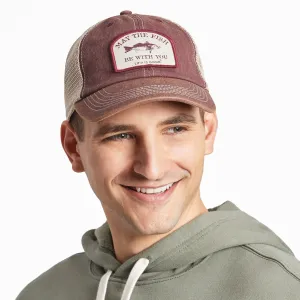 Adult Unisex Fish be With You Old Favorite Mesh Back Cap Life is Good