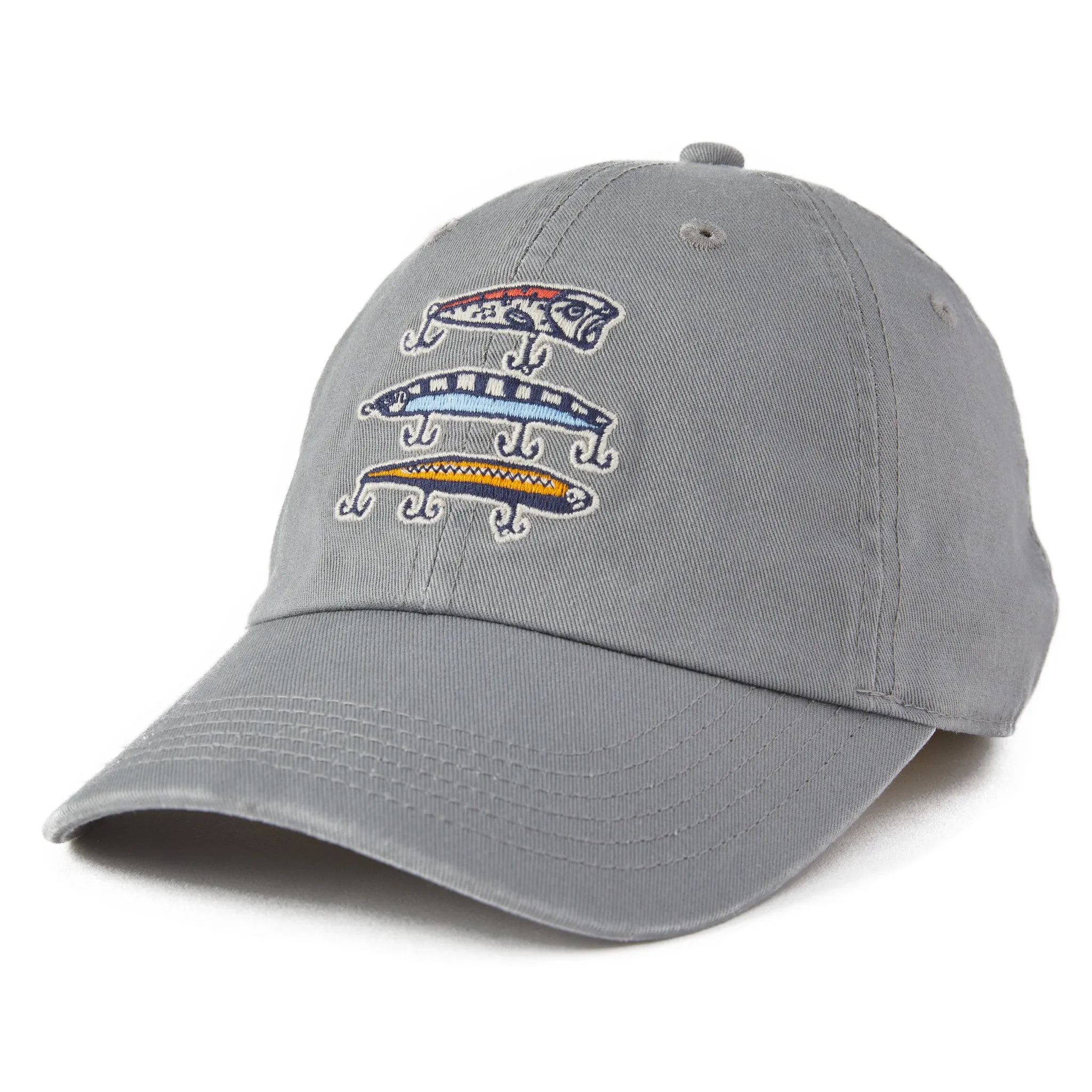 Adult Unisex Fish More Worry Less Hooks and Tackle Chill Cap Life is Good