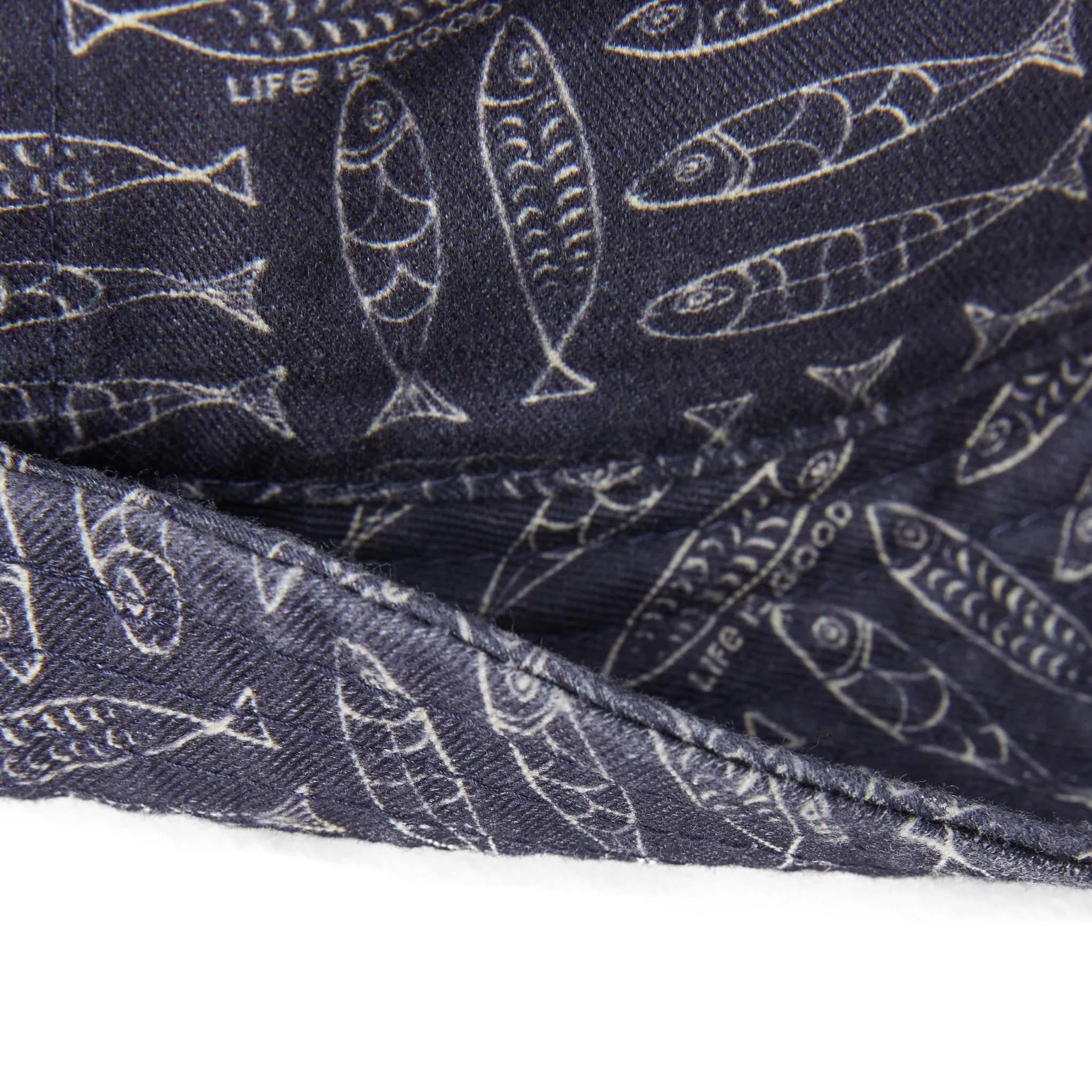 Adult Unisex Fish Pattern Bucket Hat Life is Good
