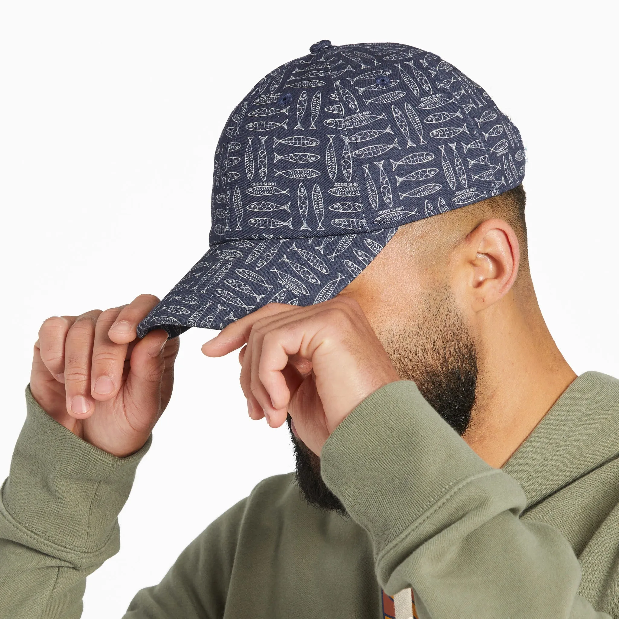 Adult Unisex Fish Pattern Chill Cap Life is Good