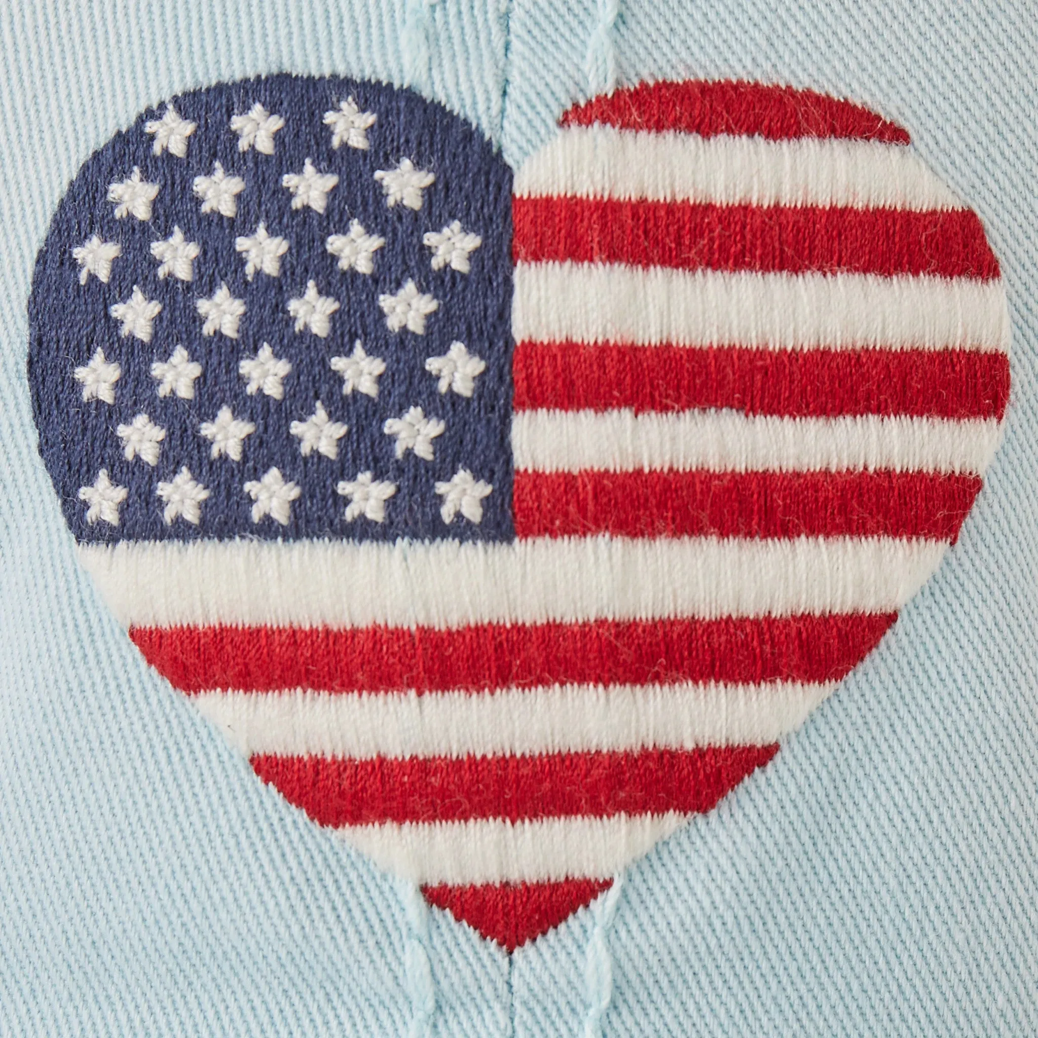 Adult Unisex Flag Heart Sunwashed Chill Cap Life is Good