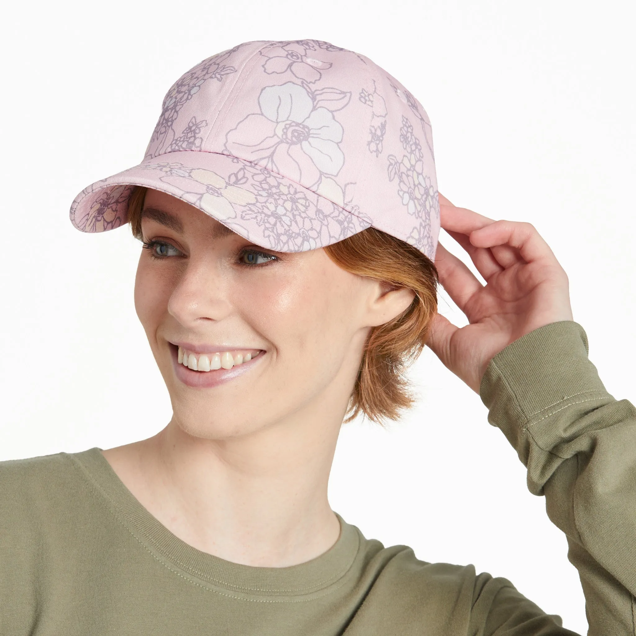 Adult Unisex Floral Garden Pattern Chill Cap Life is Good