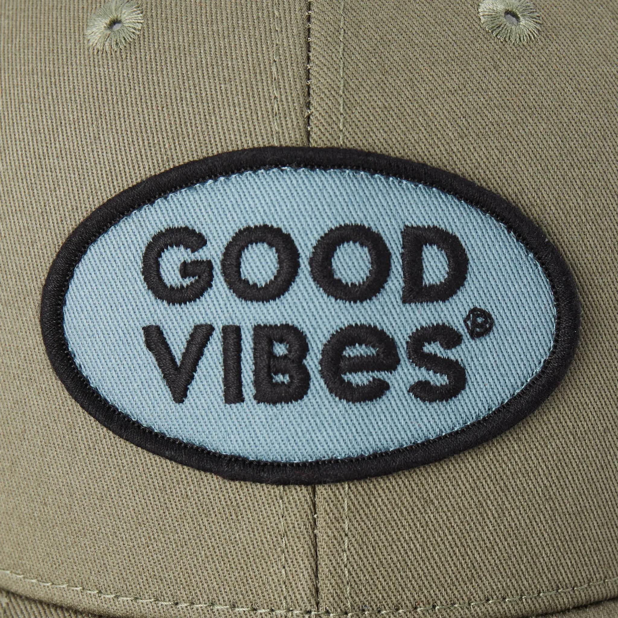 Adult Unisex Good Vibes Patch Trucker Life is Good