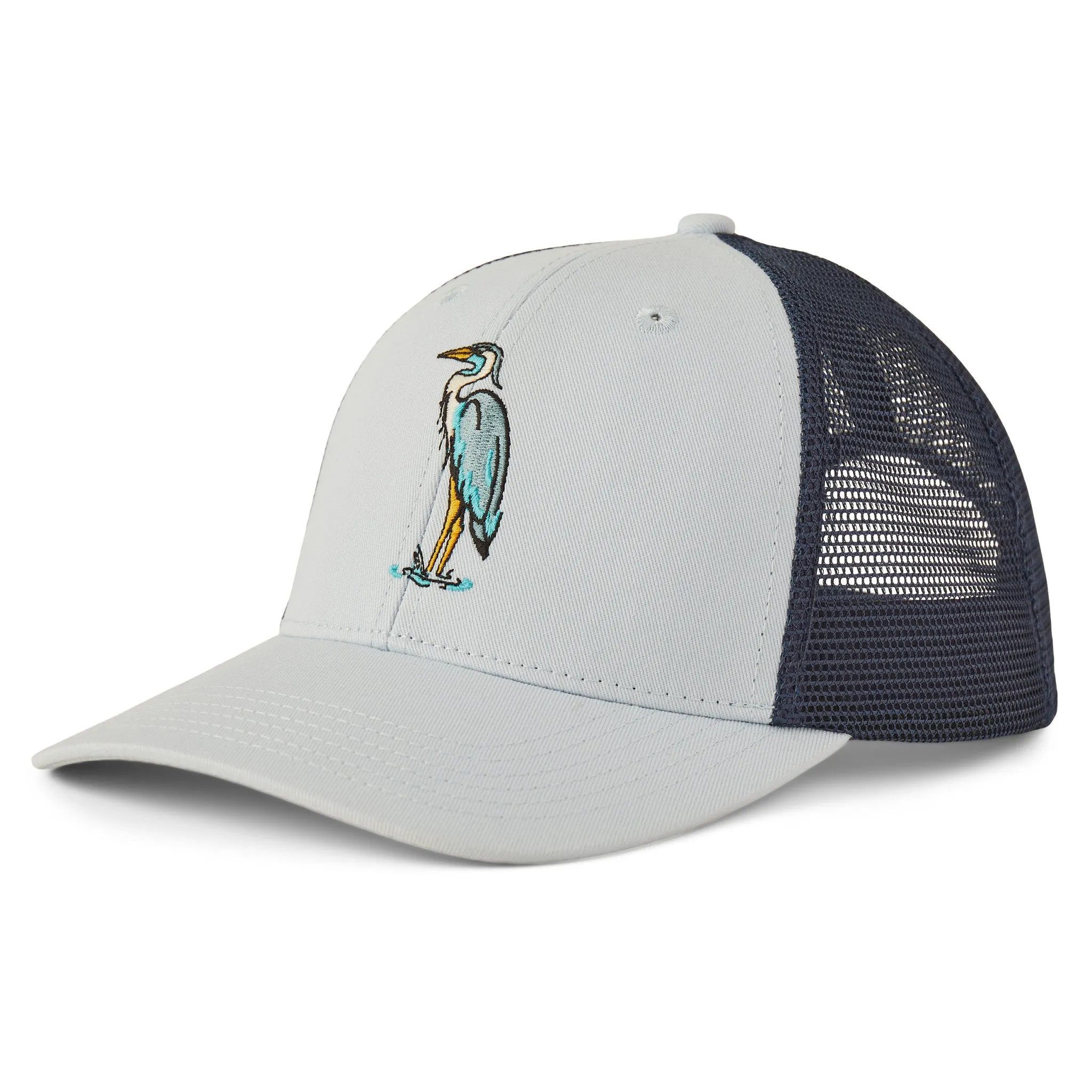 Adult Unisex Great Blue Heron Trucker Life is Good