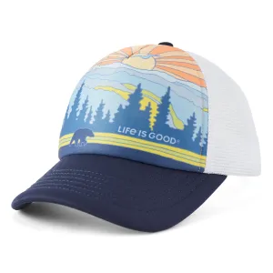Adult Unisex Great Smoky Mountains Poster Trucker Hat Life is Good