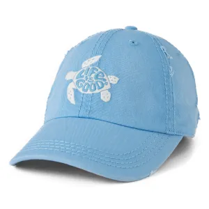 Adult Unisex Groovy Turtle Sunwashed Chill Cap Life is Good