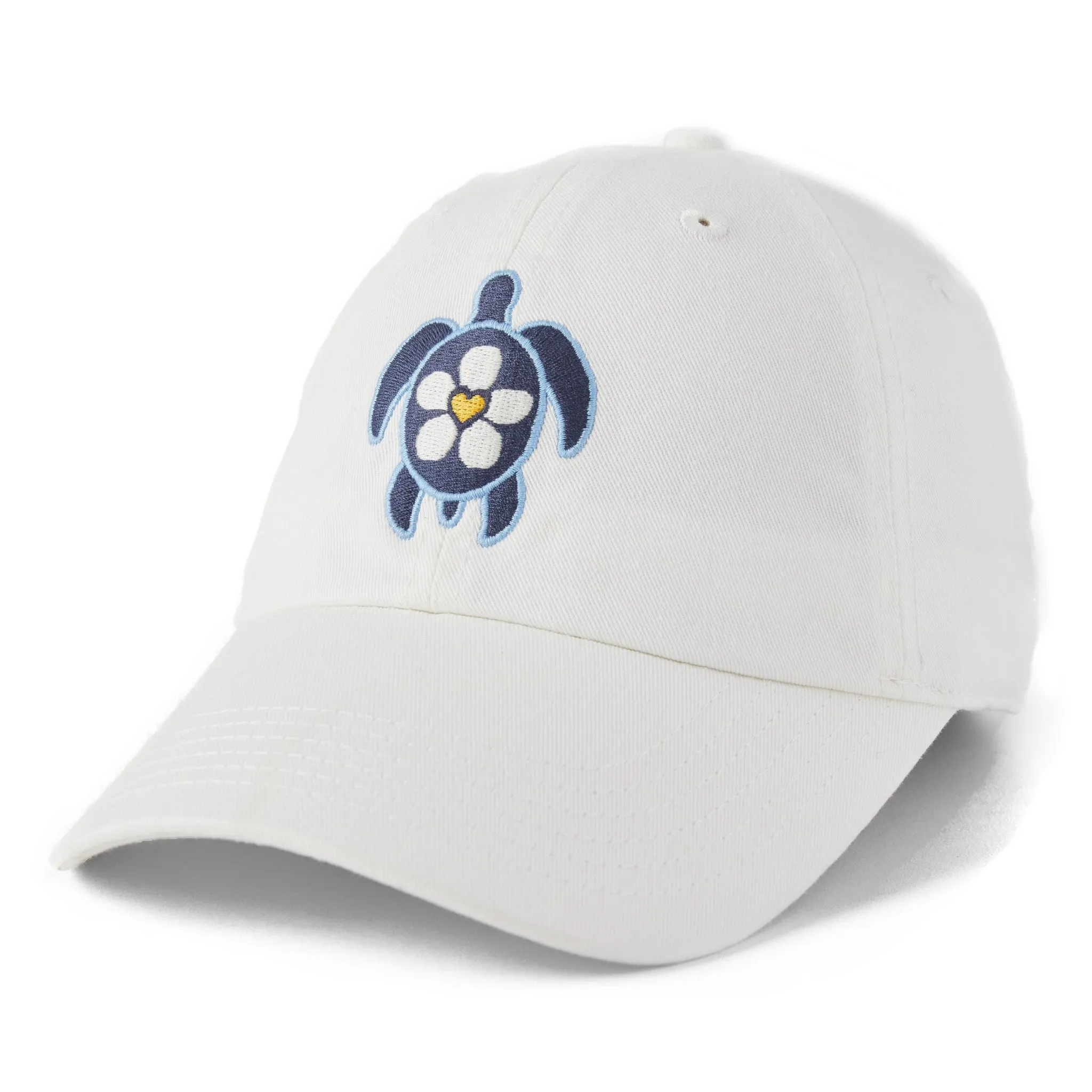 Adult Unisex Heart Daisy Turtle Chill Cap Life is Good