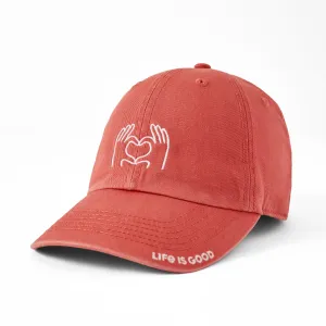 Adult Unisex Heart Hands Branded Chill Cap Life is Good