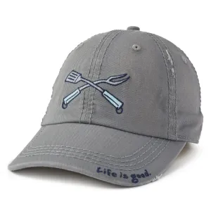 Adult Unisex King of the Grill Sunwashed Chill Cap Life is Good