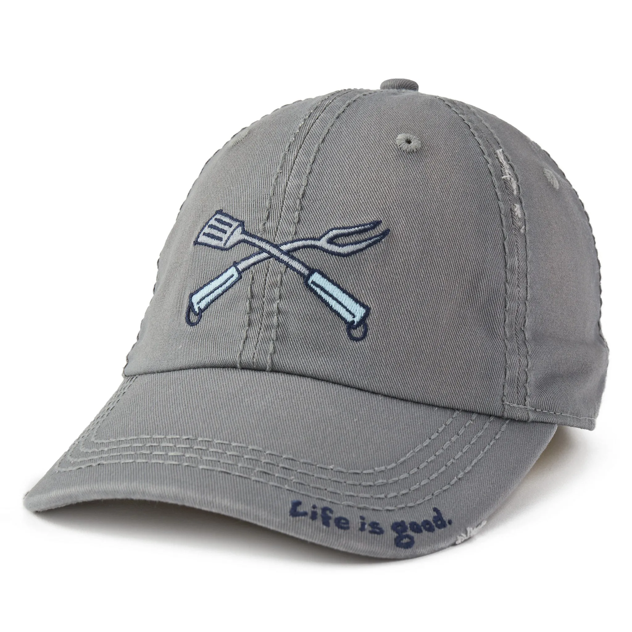 Adult Unisex King of the Grill Sunwashed Chill Cap Life is Good