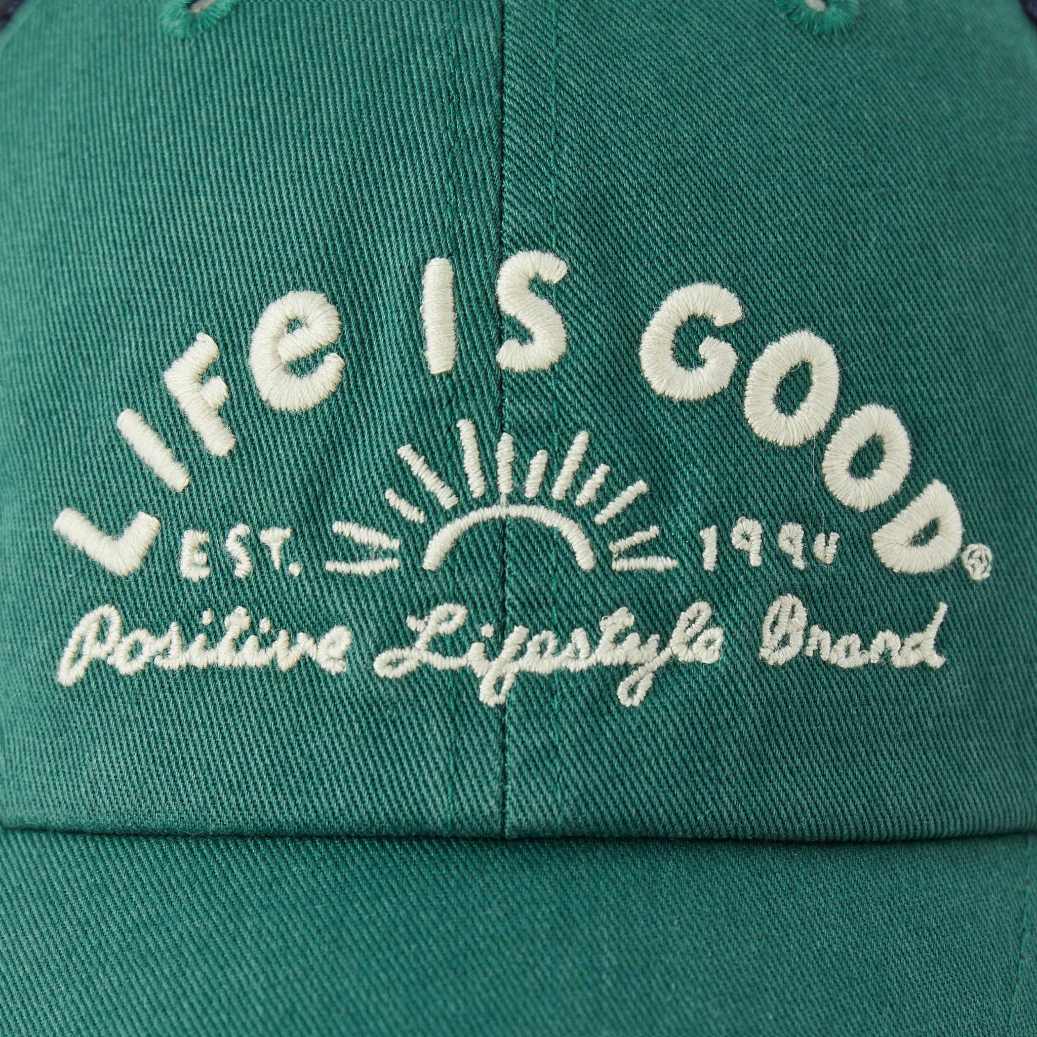 Adult Unisex Life is Good Positive Lifestyle Brand Soft Mesh Back Cap Life is Good