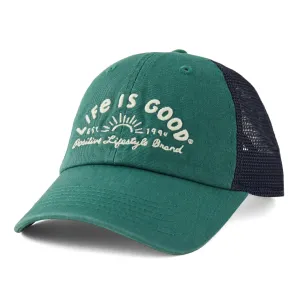 Adult Unisex Life is Good Positive Lifestyle Brand Soft Mesh Back Cap Life is Good