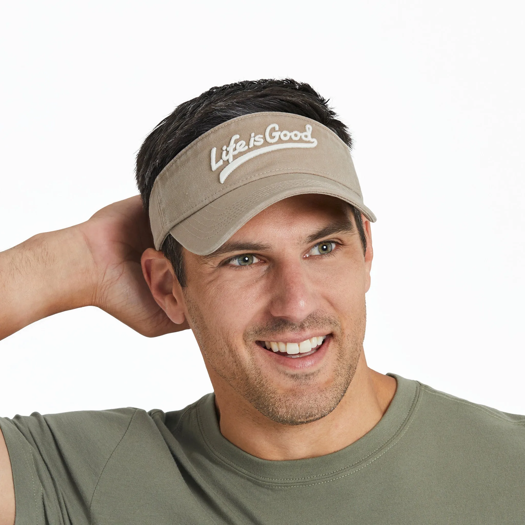 Adult Unisex LIG Ballyard Script Chill Cap Visor Life is Good