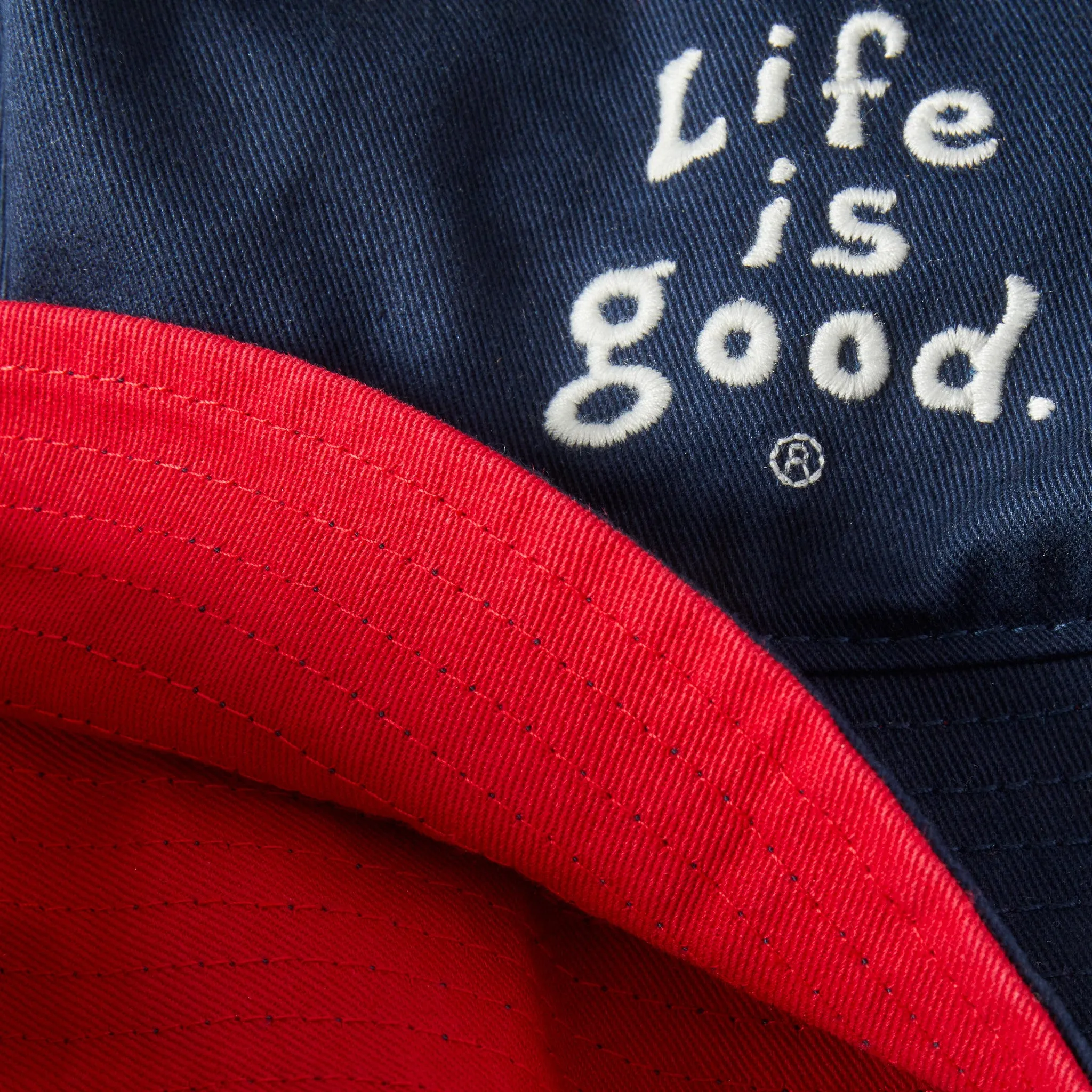 Adult Unisex LIG Vintage Wordmark Stacked Bucket Hat Life is Good