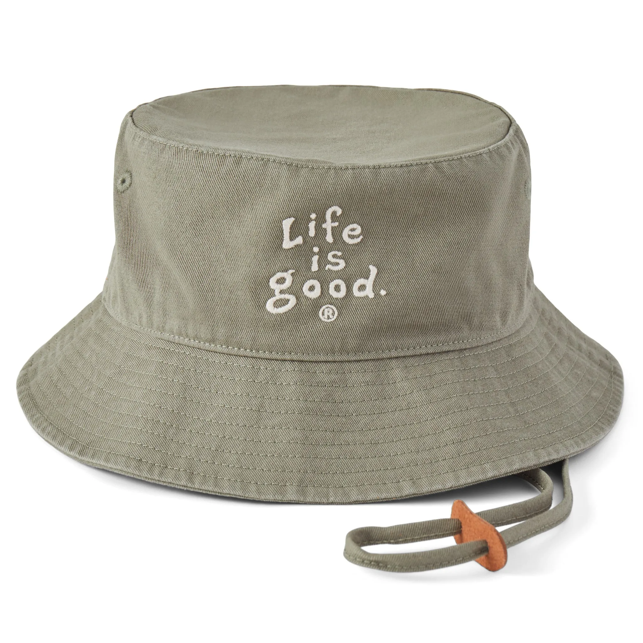 Adult Unisex LIG Vintage Wordmark Stacked Bucket Hat Life is Good