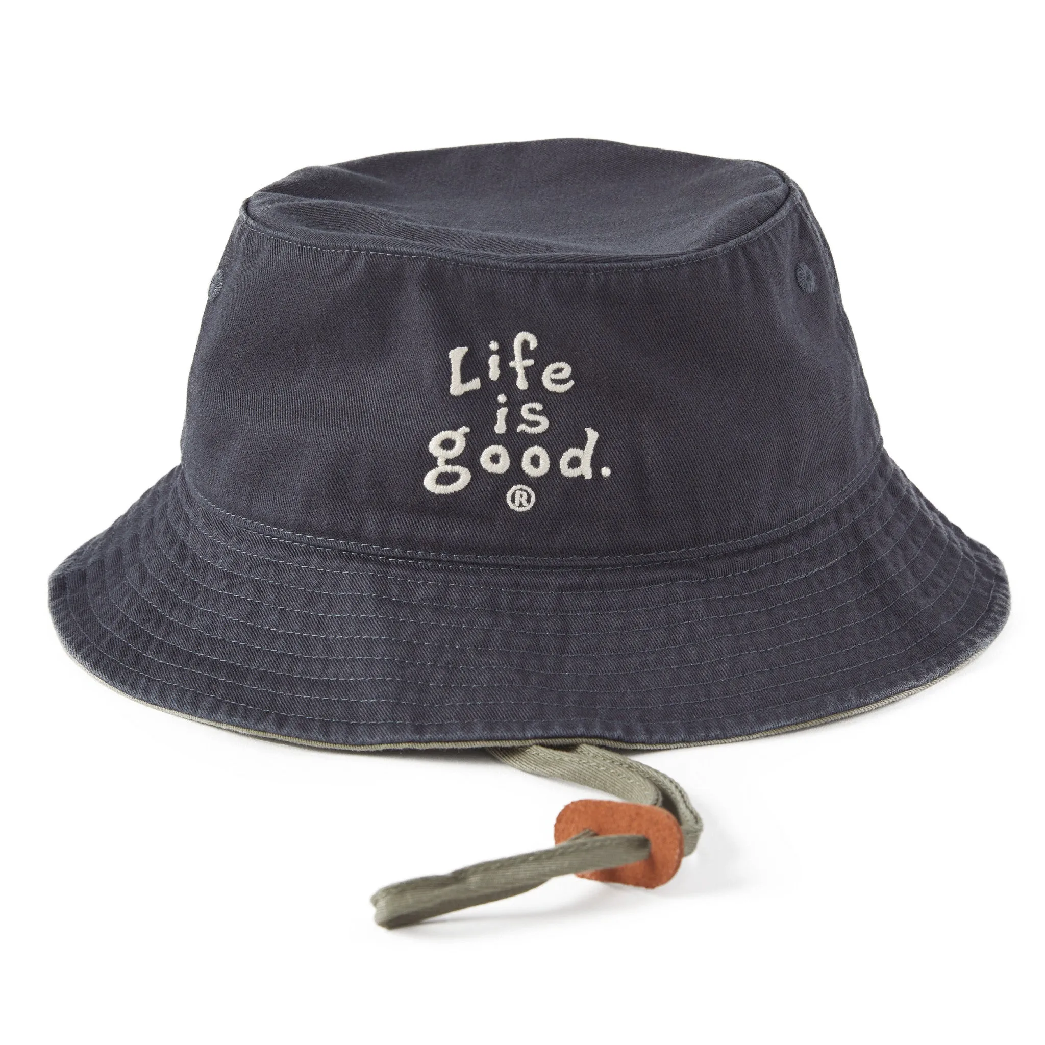 Adult Unisex LIG Vintage Wordmark Stacked Bucket Hat Life is Good