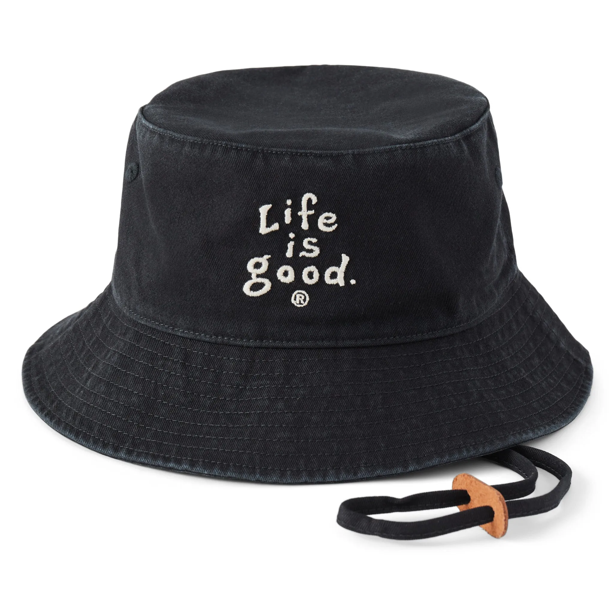 Adult Unisex LIG Vintage Wordmark Stacked Bucket Hat Life is Good
