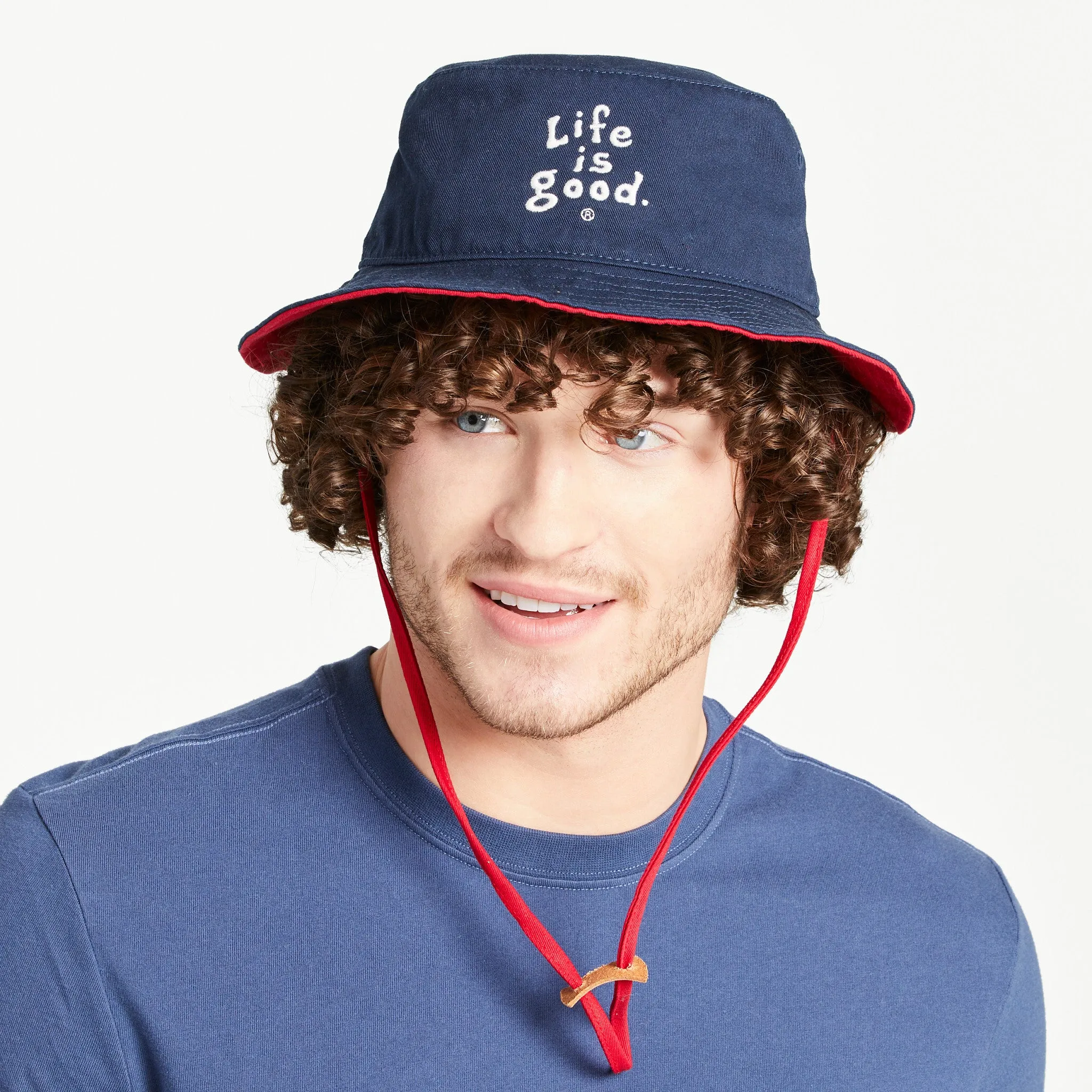 Adult Unisex LIG Vintage Wordmark Stacked Bucket Hat Life is Good