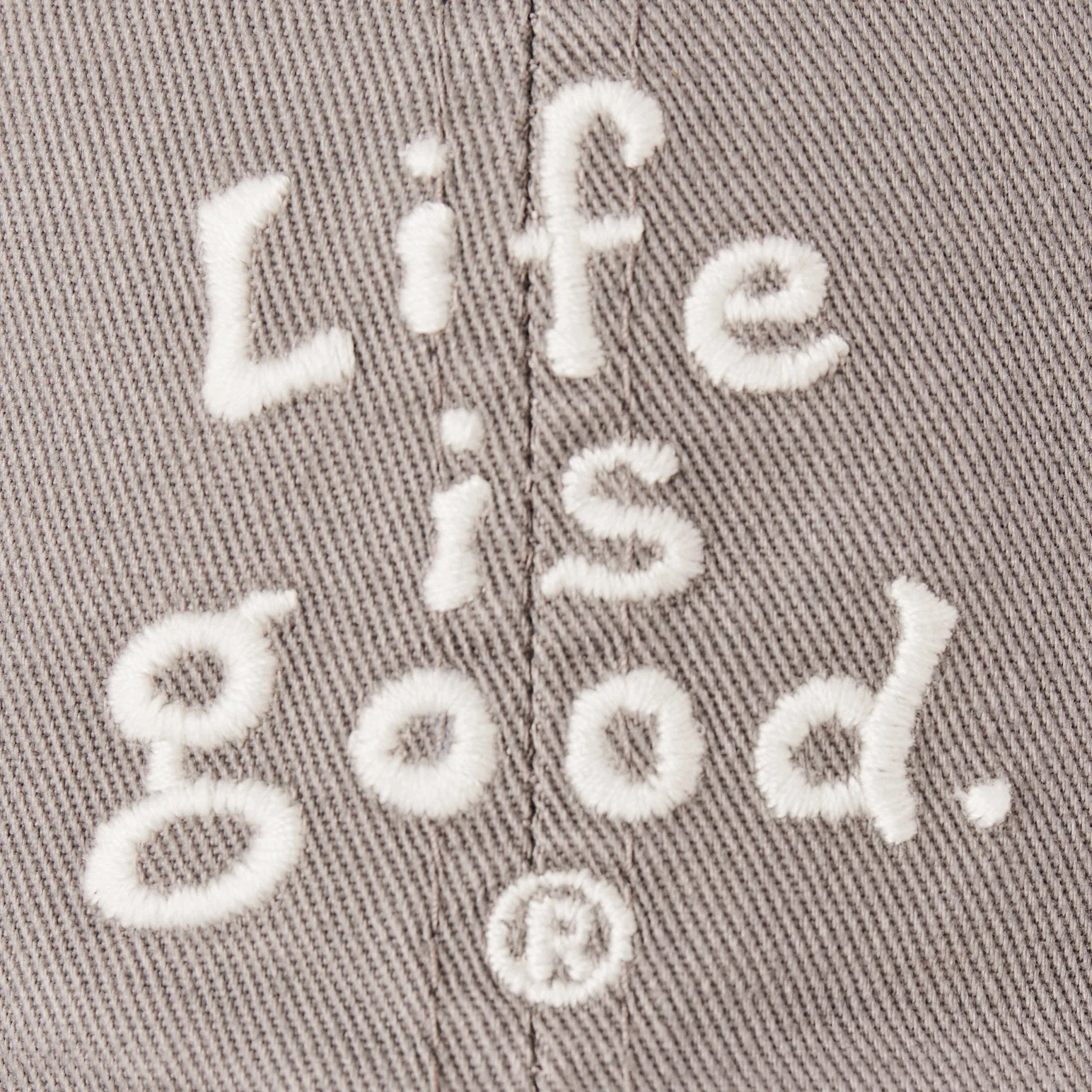 Adult Unisex LIG Vintage Wordmark Stacked Chill Cap Life is Good