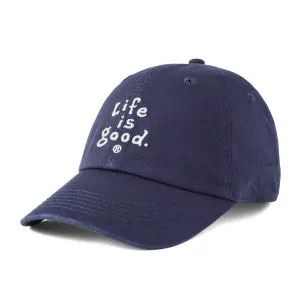 Adult Unisex LIG Vintage Wordmark Stacked Chill Cap Life is Good