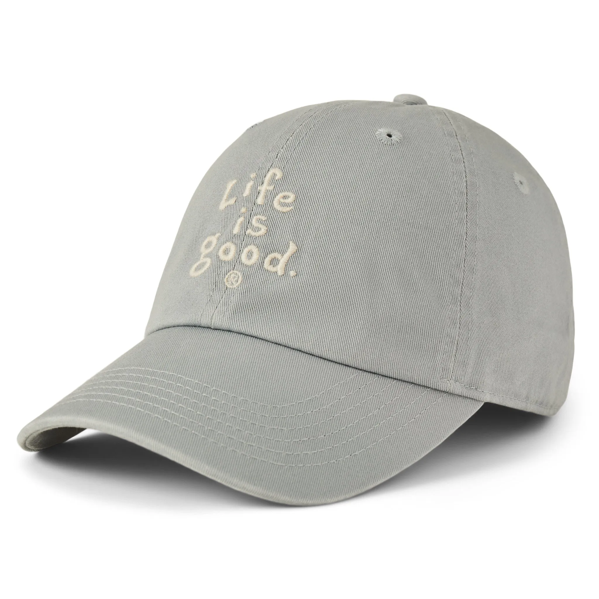 Adult Unisex LIG Vintage Wordmark Stacked Chill Cap Life is Good