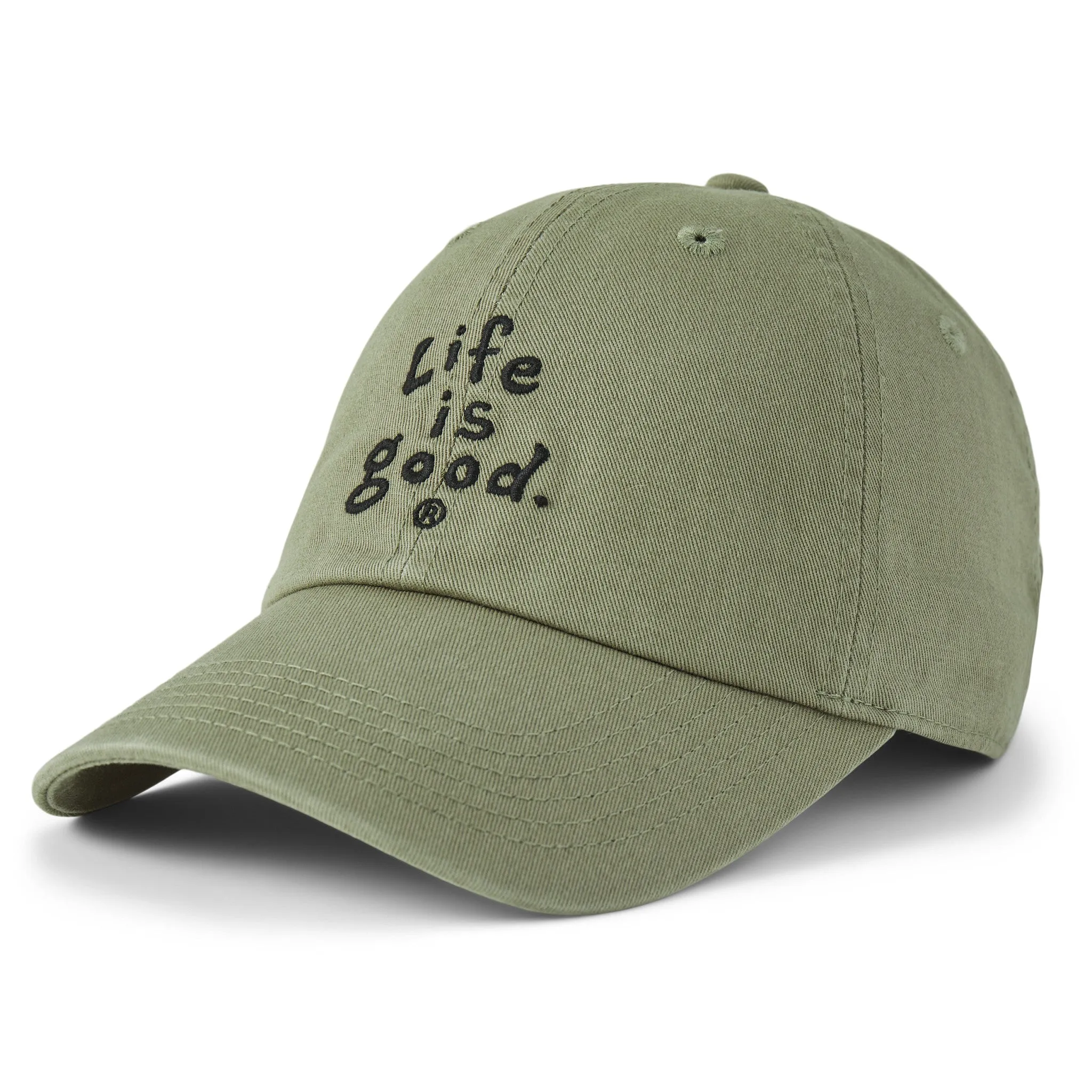 Adult Unisex LIG Vintage Wordmark Stacked Chill Cap Life is Good