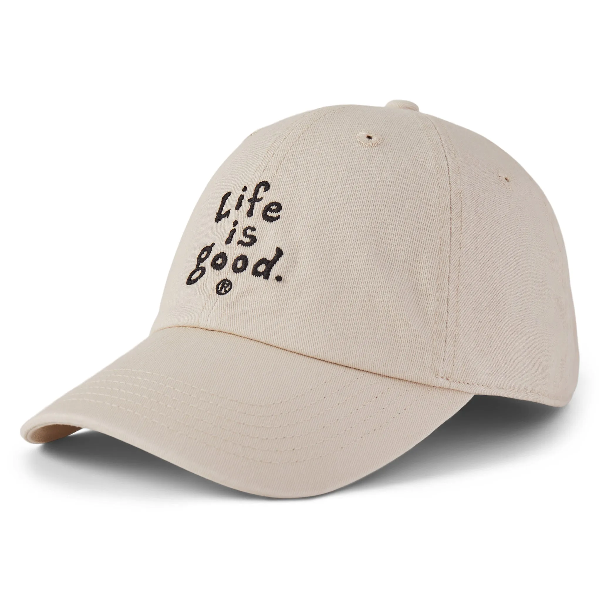 Adult Unisex LIG Vintage Wordmark Stacked Chill Cap Life is Good