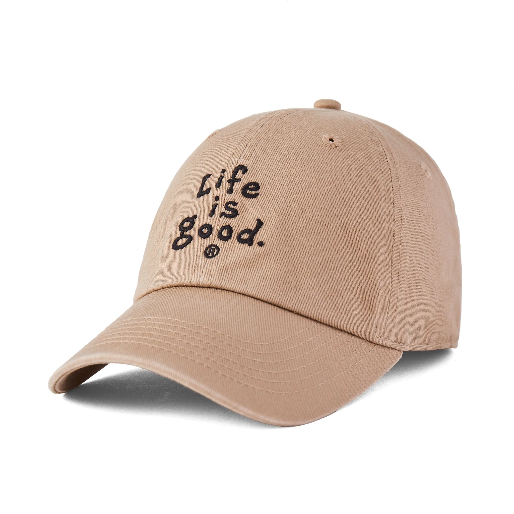 Adult Unisex LIG Vintage Wordmark Stacked Chill Cap Life is Good